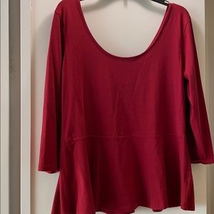 express peplum blouse red size XL